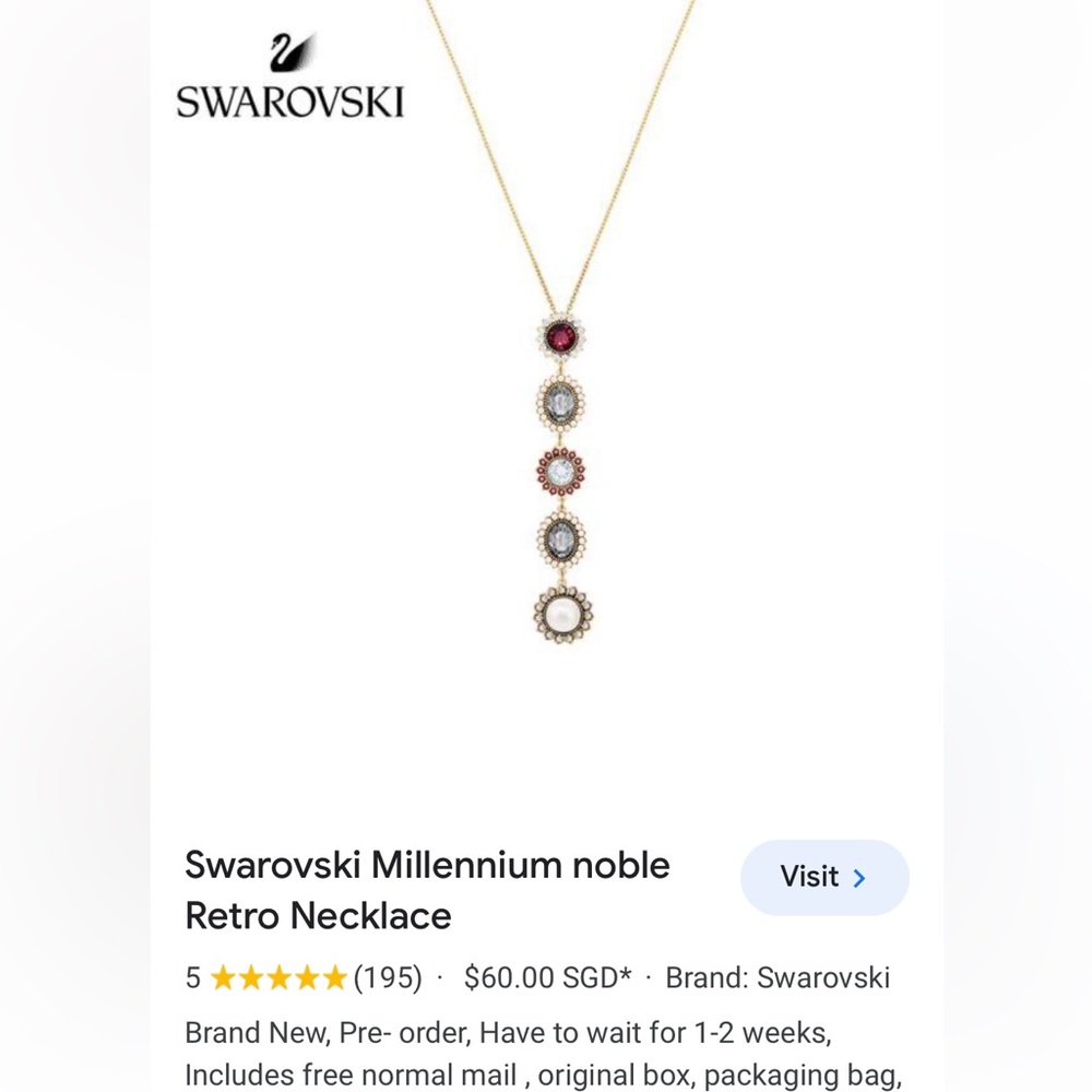Swarovski Millennium Noble Retro Necklace